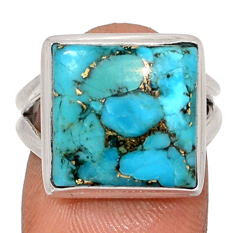 Blue Copper Turquoise Ring - BCTR1773