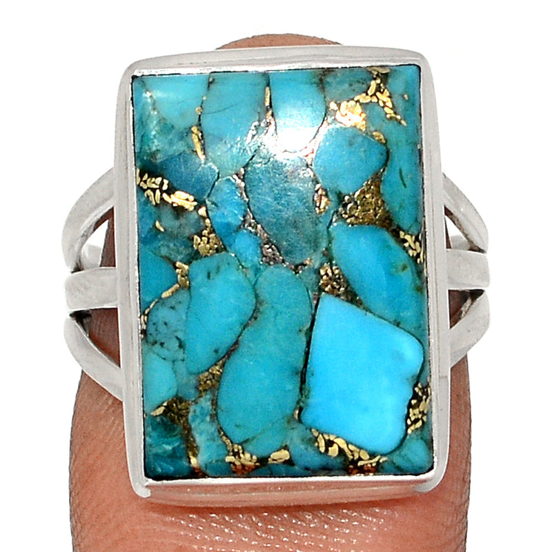 Blue Copper Turquoise Ring - BCTR1787