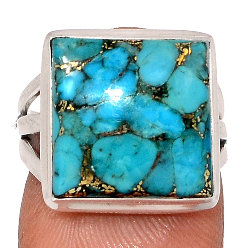 Blue Copper Turquoise Ring - BCTR1792