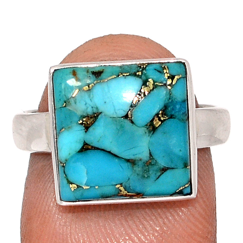 Blue Copper Turquoise Ring - BCTR1793