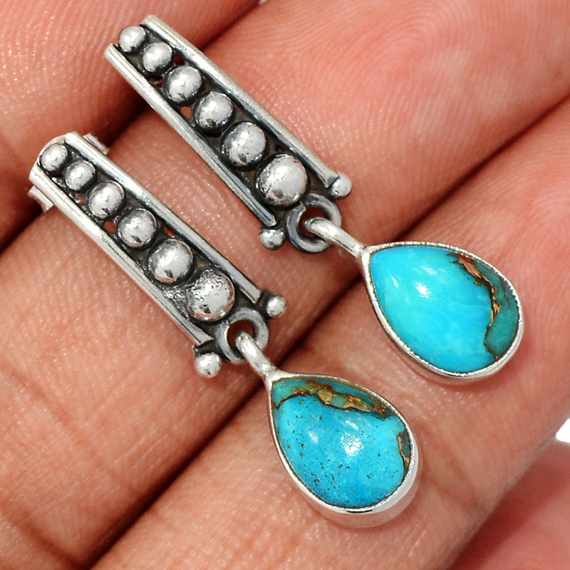 Blue Copper Turquoise Studs - BCTS356