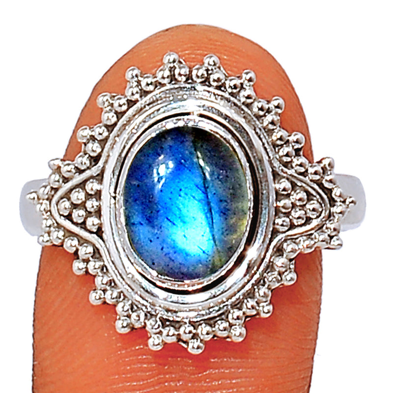 Small Filigree - Blue Fire Labradorite Ring - BFLR3308