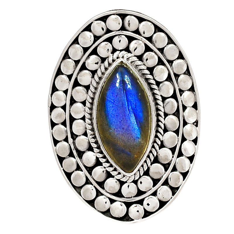 Fine Filigree - Blue Fire Labradorite Ring - BFLR3642