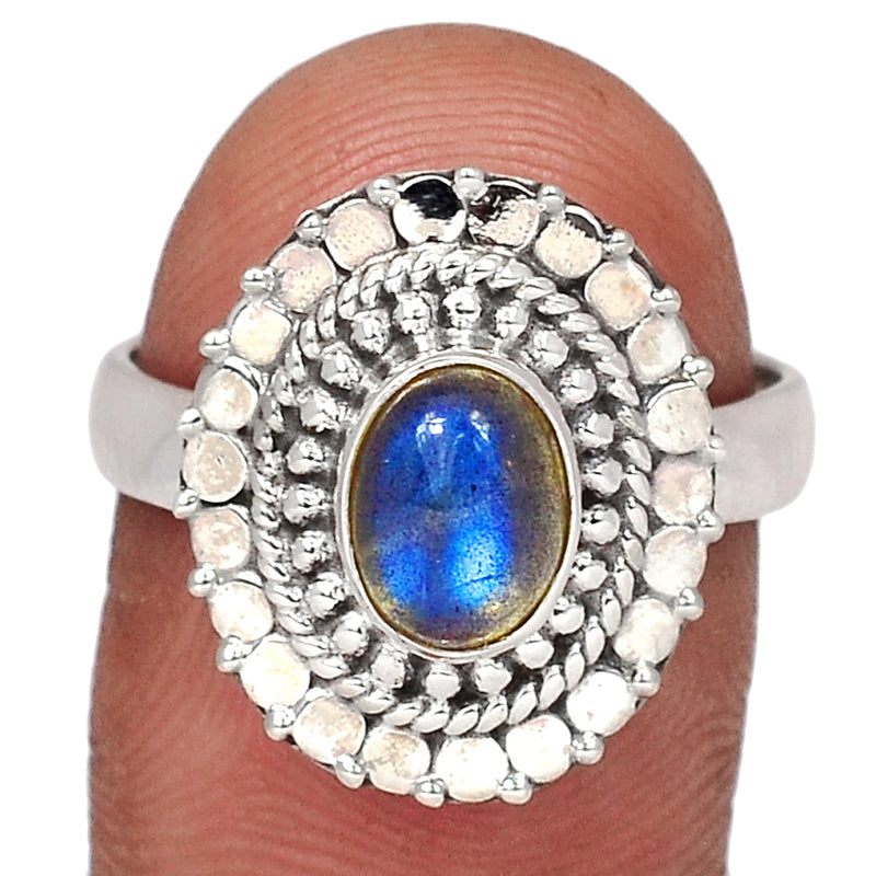 Fine Filigree - Blue Fire Labradorite Ring - BFLR3891