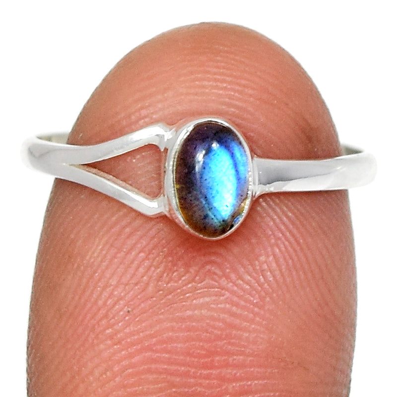 Small Plain - Blue Fire Labradorite Ring - BFLR4948