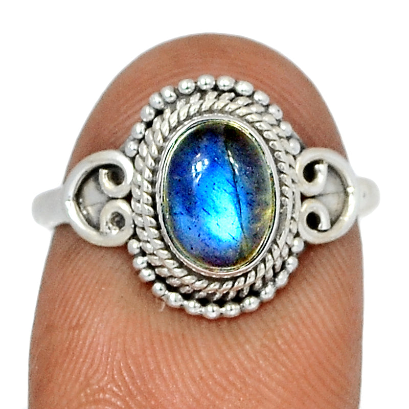 Small Filigree - Blue Fire Labradorite Ring - BFLR872