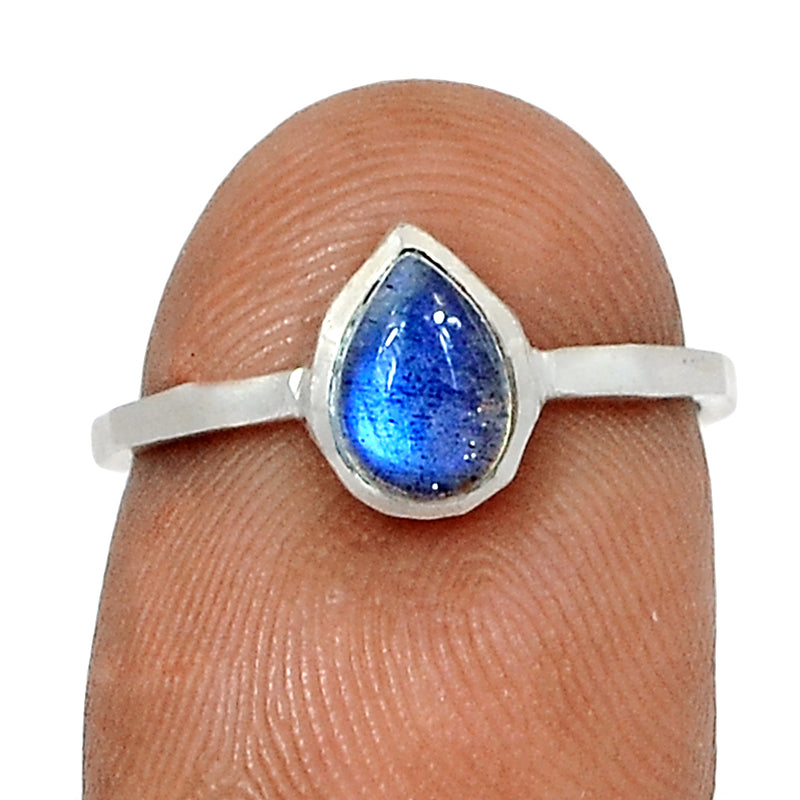 Wave Band - Blue Fire Labradorite Ring - BFLR955