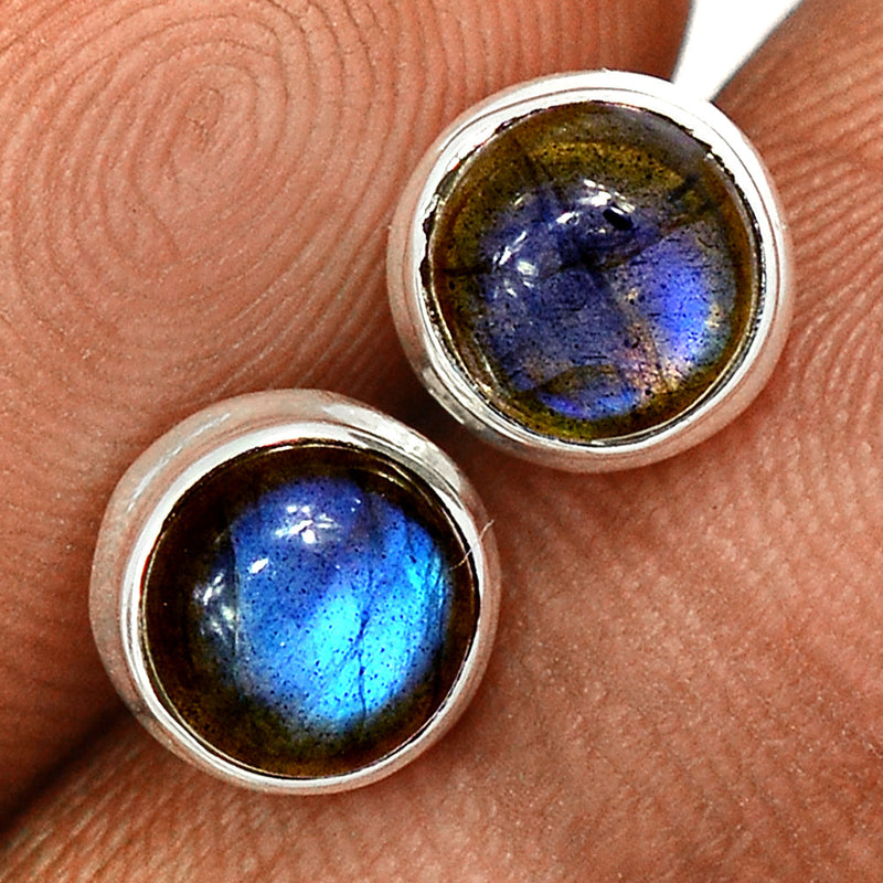 Blue Fire Labradorite Studs - BFLS1348