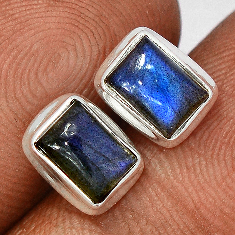 Blue Fire Labradorite Studs - BFLS1372