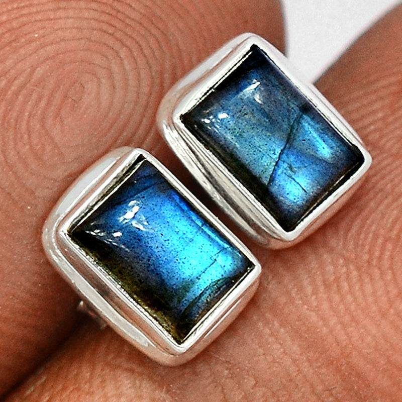 Blue Fire Labradorite Studs - BFLS1376