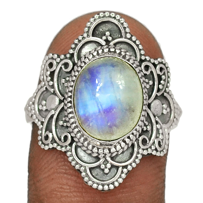 Fine Filigree - Blue Fire Moonstone Ring - BFMR1601