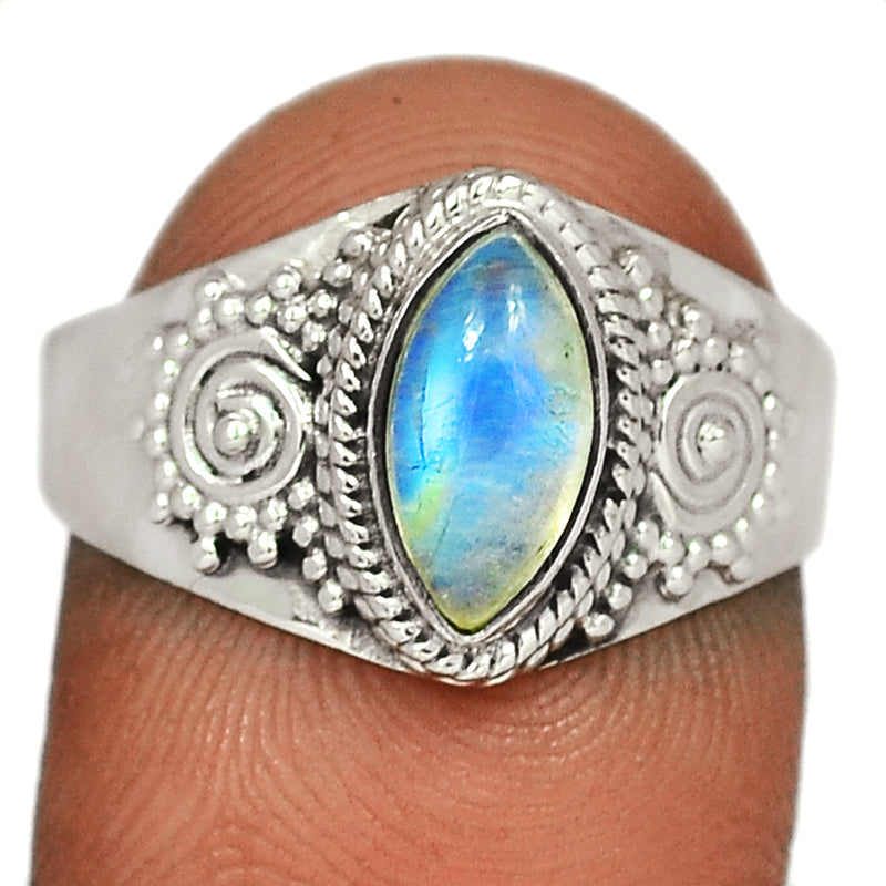 Fine Filigree - Blue Fire Moonstone Ring - BFMR1603