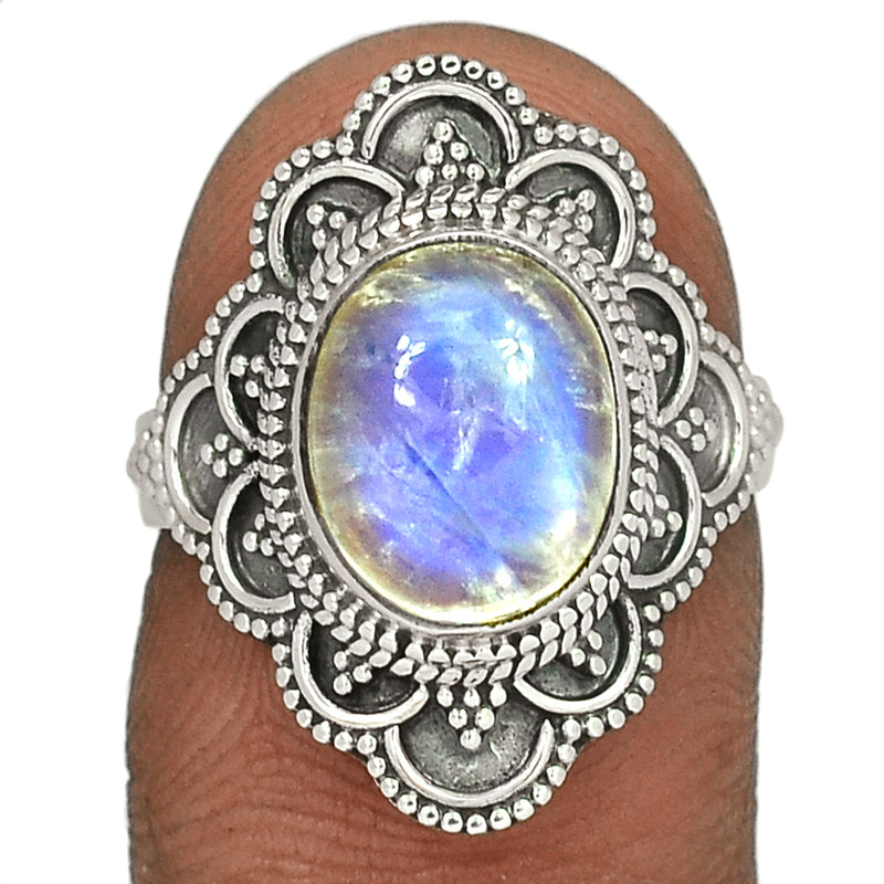 Fine Filigree - Blue Fire Moonstone Ring - BFMR1605