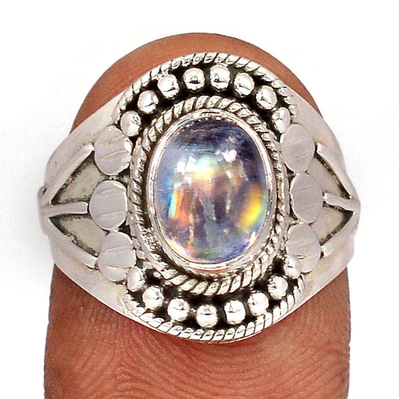 Blue Fire Moonstone Ring - BFMR4316