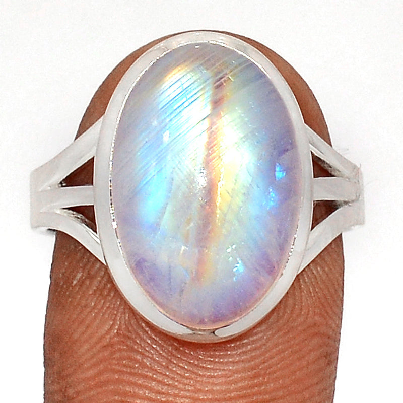 Blue Fire Moonstone Ring - BFMR4456