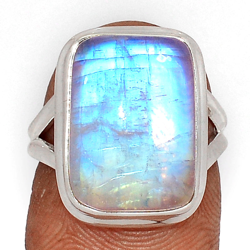 Blue Fire Moonstone Ring - BFMR4464