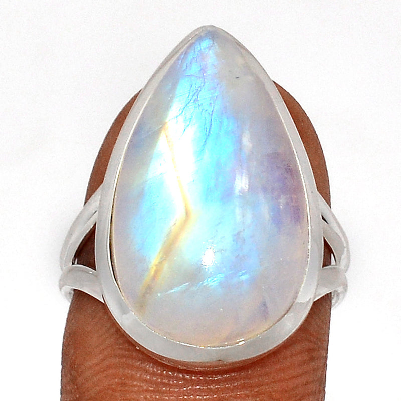 Blue Fire Moonstone Ring - BFMR4496