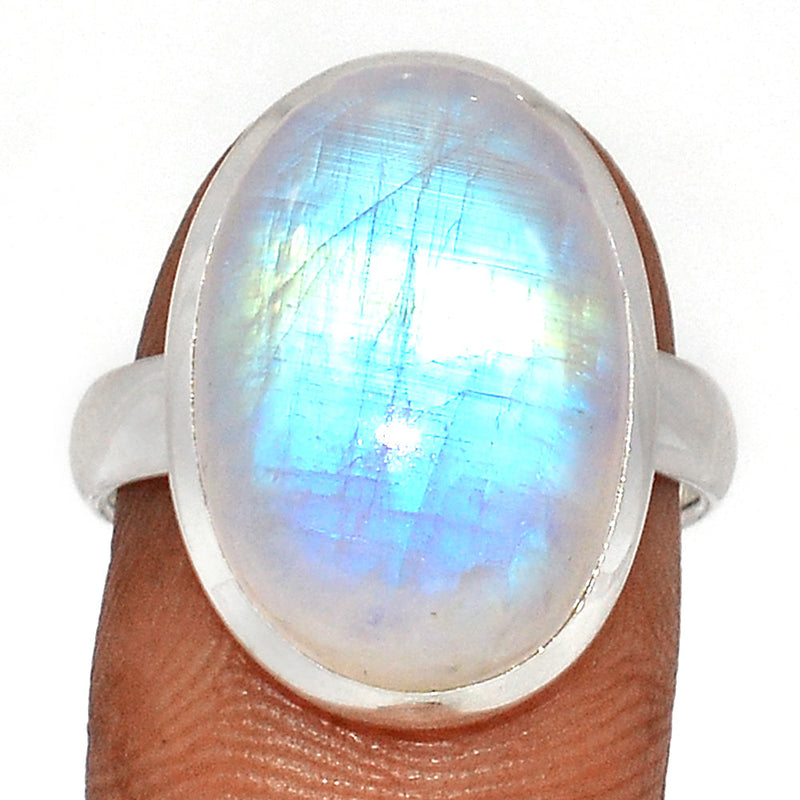 Blue Fire Moonstone Ring - BFMR4505