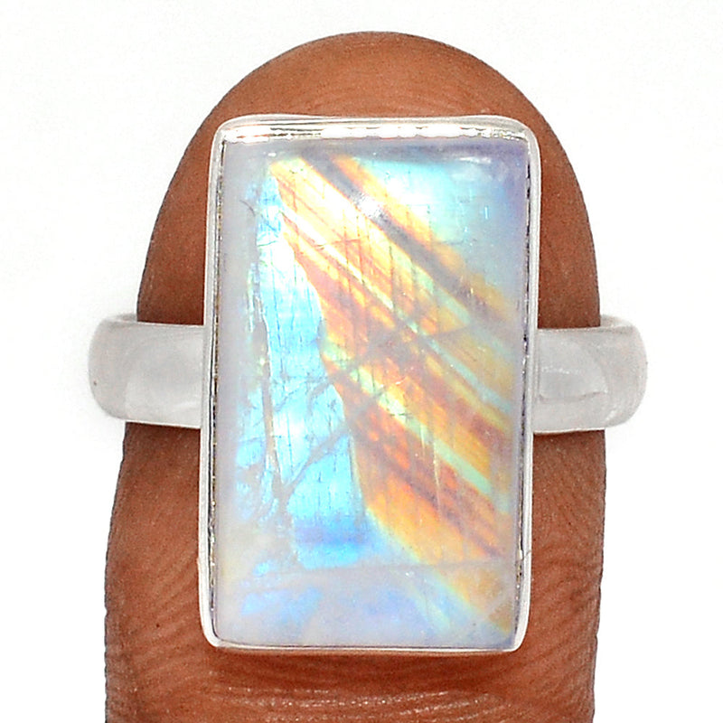 Blue Fire Moonstone Ring - BFMR4506