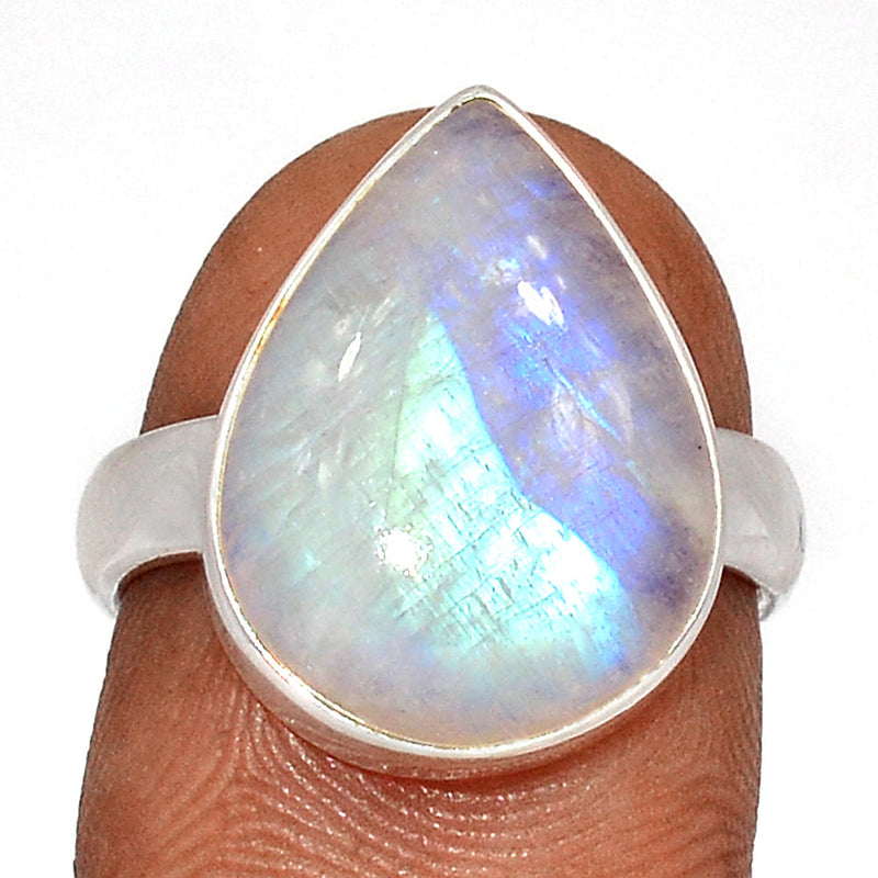 Blue Fire Moonstone Ring - BFMR4593