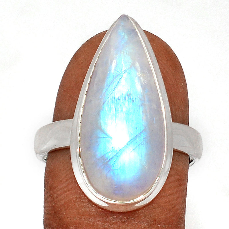 Blue Fire Moonstone Ring - BFMR4612