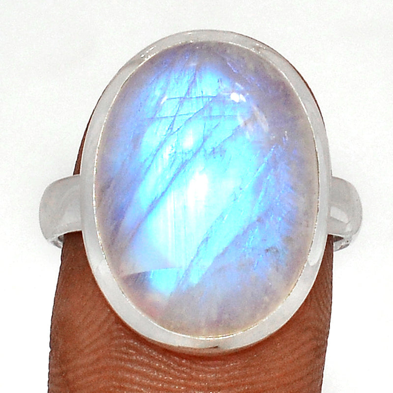 Blue Fire Moonstone Ring - BFMR4613