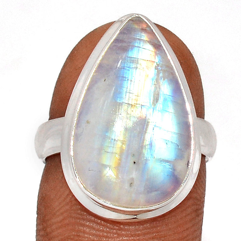 Blue Fire Moonstone Ring - BFMR4614