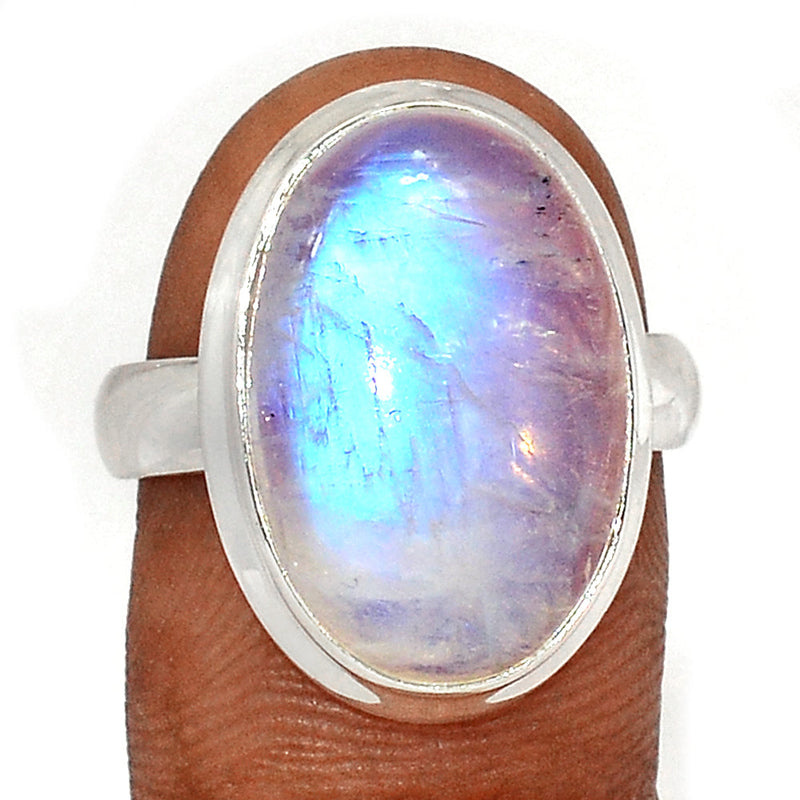 Blue Fire Moonstone Ring - BFMR4628