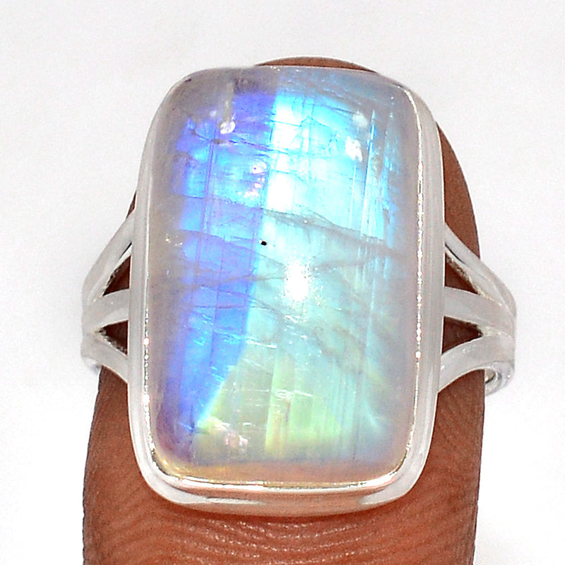 Blue Fire Moonstone Ring - BFMR4637