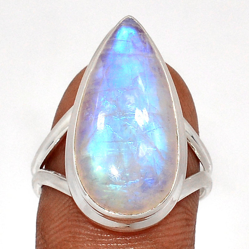 Blue Fire Moonstone Ring - BFMR4643