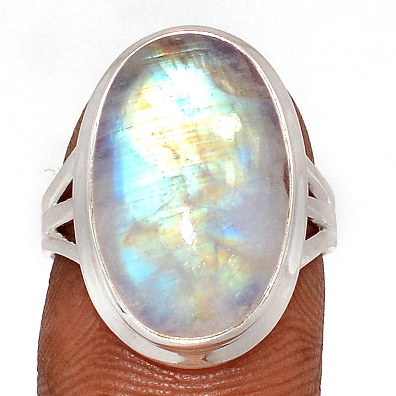 Blue Fire Moonstone Ring - BFMR4645