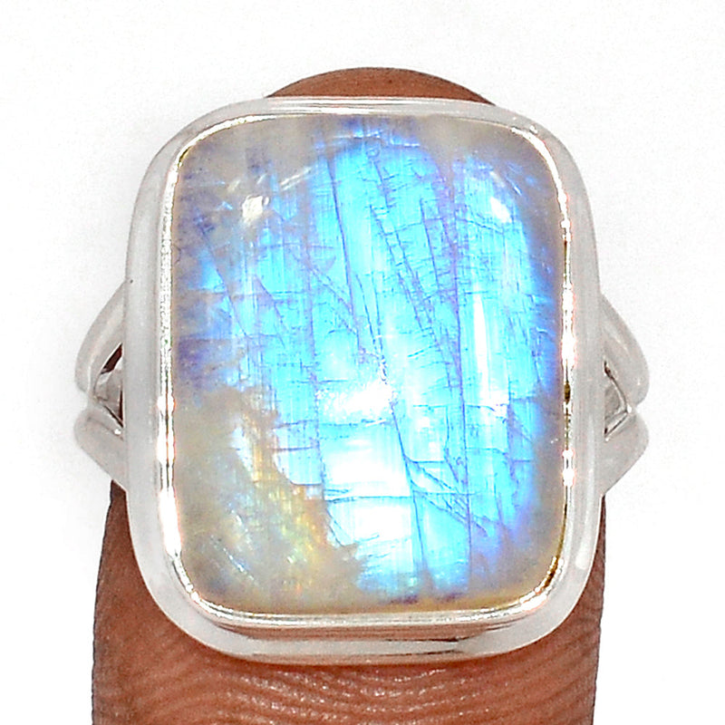 Blue Fire Moonstone Ring - BFMR4647