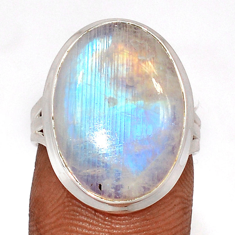 Blue Fire Moonstone Ring - BFMR4648