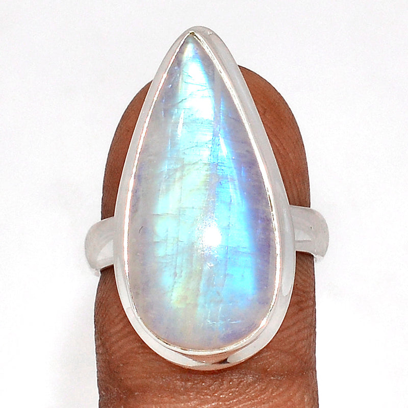 Blue Fire Moonstone Ring - BFMR4649