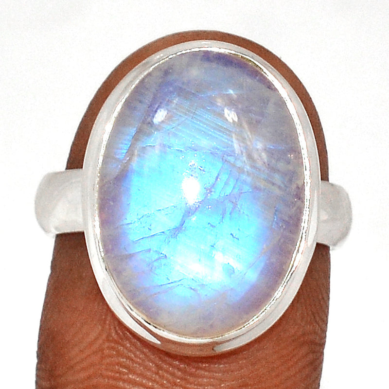 Blue Fire Moonstone Ring - BFMR4698