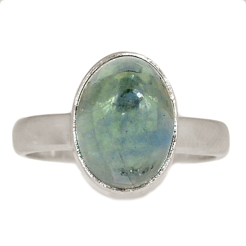 Blue Green Fluorite Cabochon Ring - BGFR19