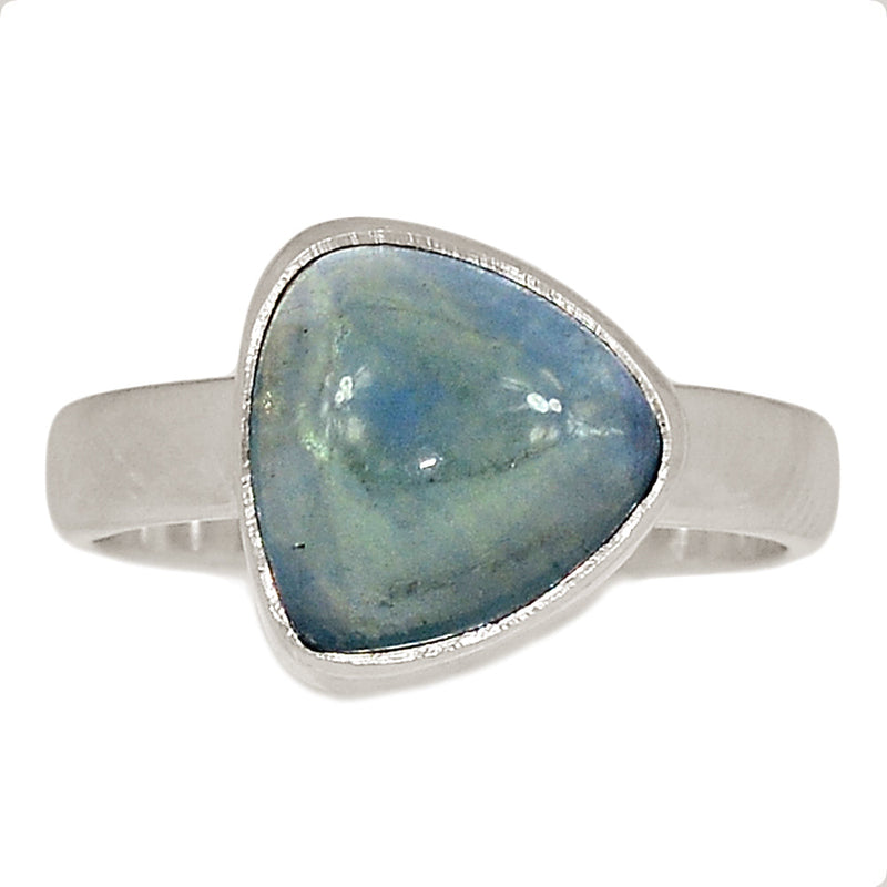 Blue Green Fluorite Cabochon Ring - BGFR20