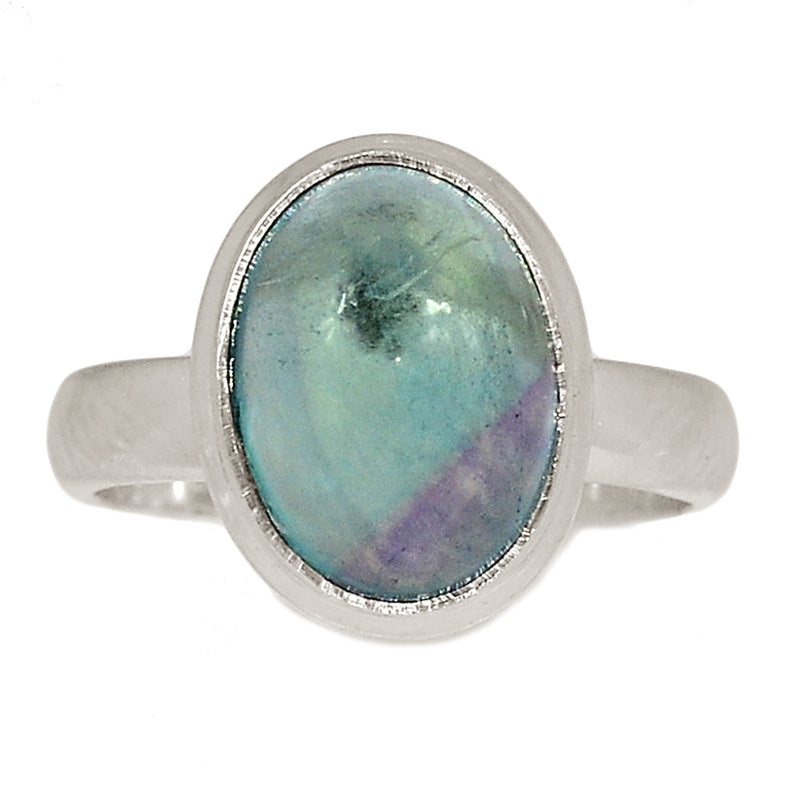 Blue Green Fluorite Cabochon Ring - BGFR27