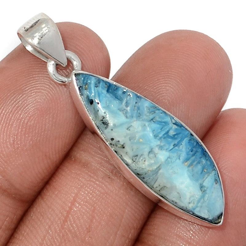 1.6" Blue Ice Glacierite Pendants - BIGP165