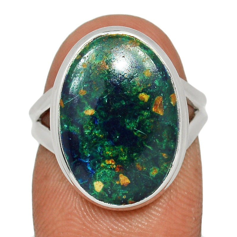 Boulder Azurite In Malachite Ring - BIMR134