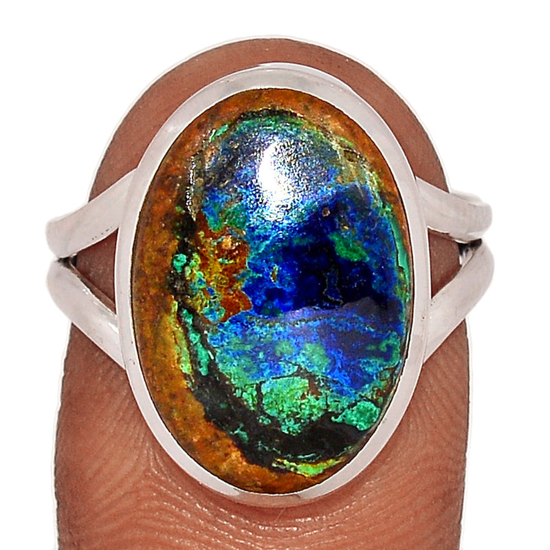 Boulder Azurite In Malachite Ring - BIMR165