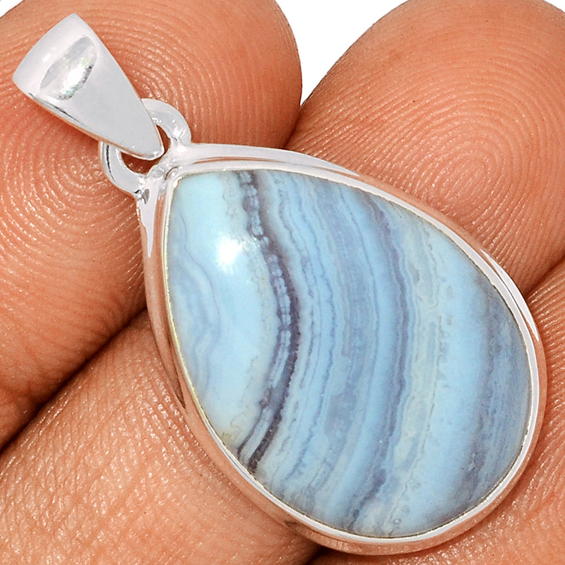 1.5" Blue Lace Agate Pendants - BLAP1427