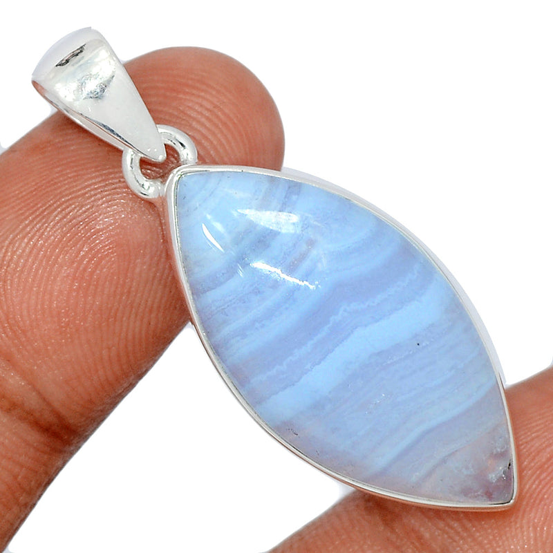 1.7" Blue Lace Agate Pendants - BLAP1944