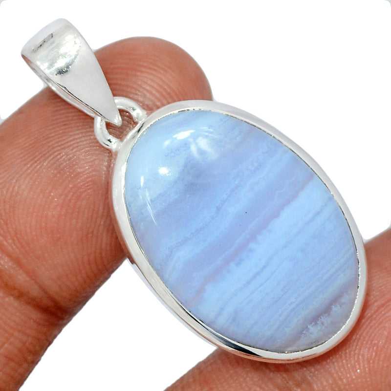 1.5" Blue Lace Agate Pendants - BLAP1950