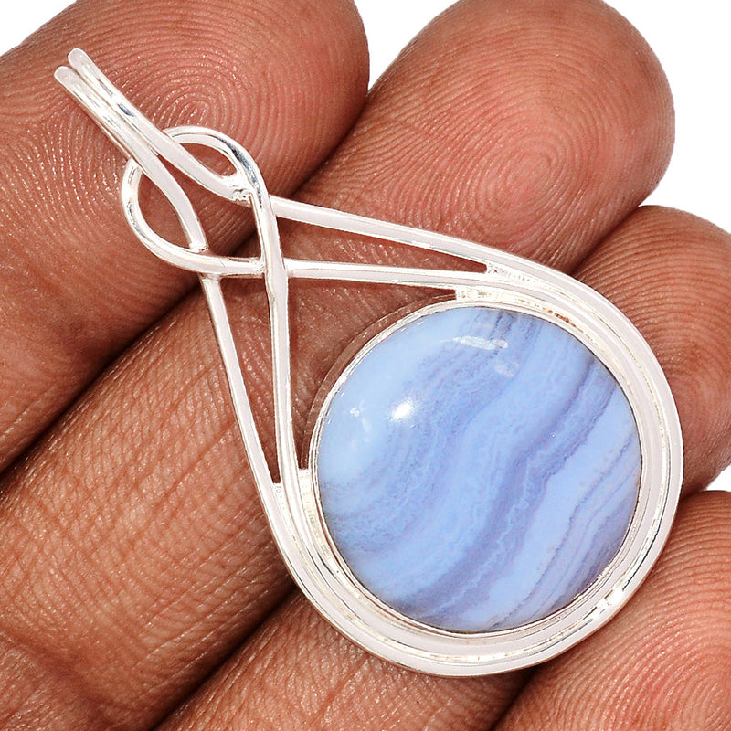 1.8" Blue Lace Agate Pendants - BLAP1972