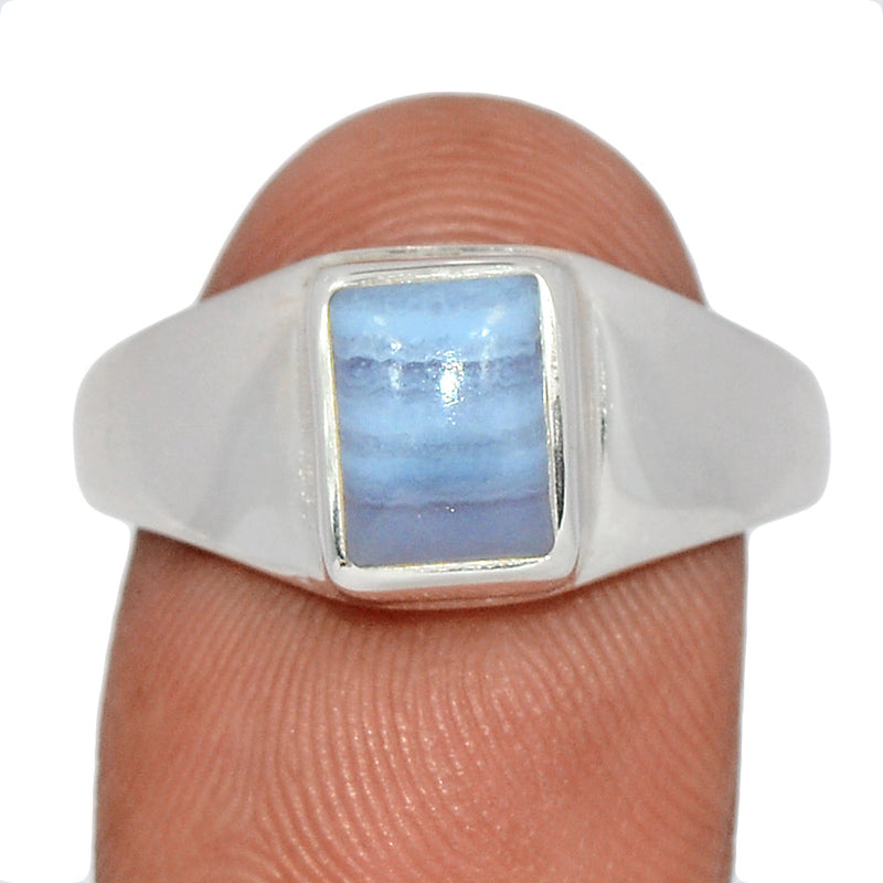 Solid - Blue Lace Agate Ring - BLAR1747