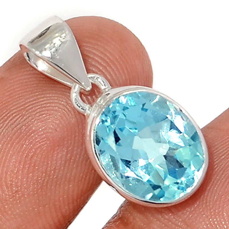 1" Blue Topaz Pendants - BLTP1586