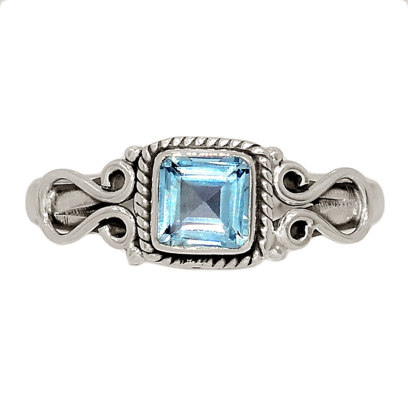 Small Filigree - Blue Topaz Ring - BLTR2384