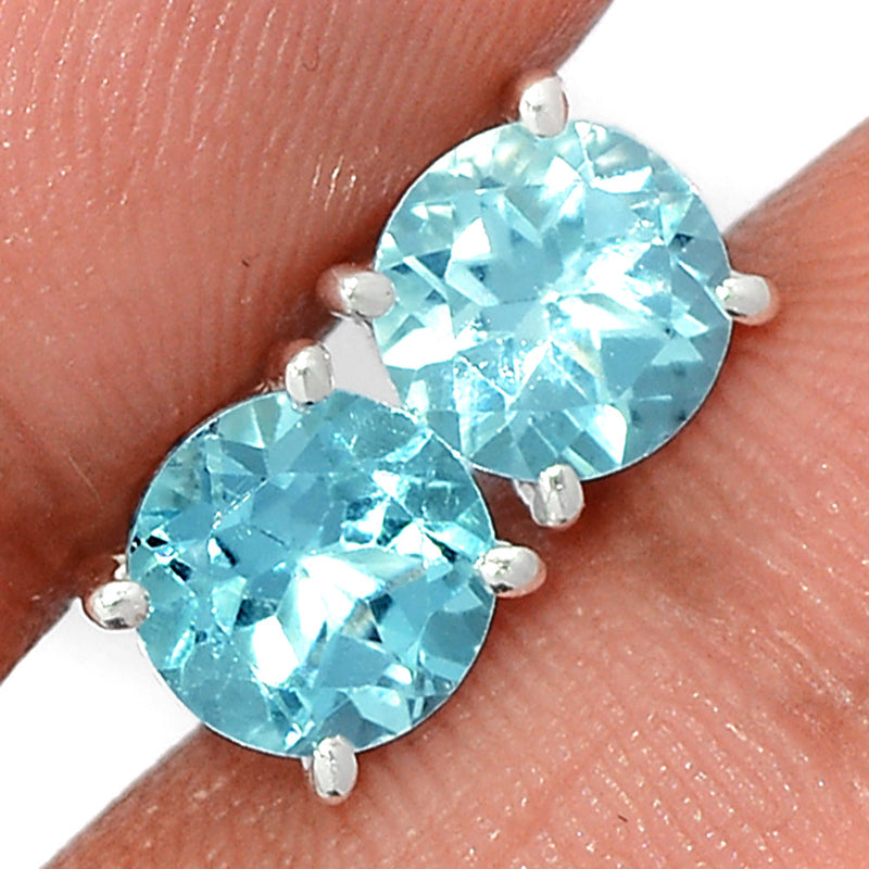 Claw - Blue Topaz Studs - BLTS551