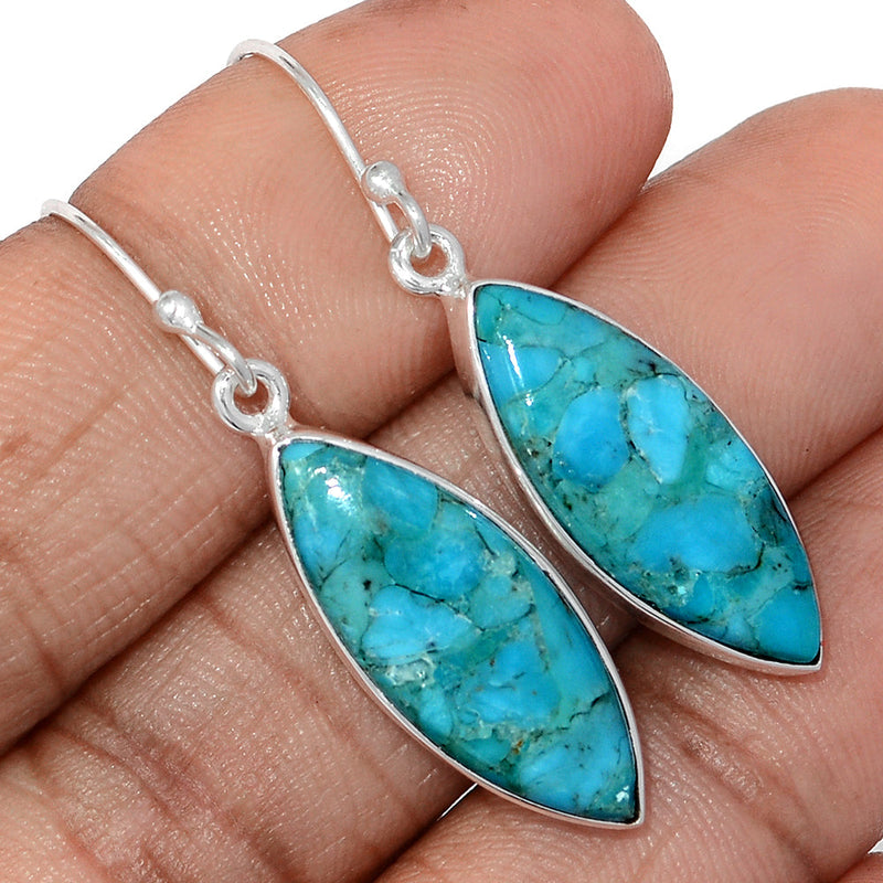 1.7" Blue Mohave Turquoise Earrings - BMTE1805